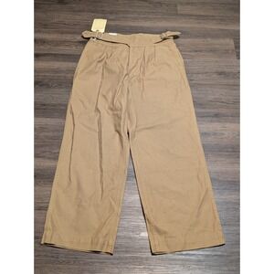NON‎ STOCK MFG CO Khaki Drill Pants 1945 Pattern Size 6 Wide Leg Belted cc 32x28